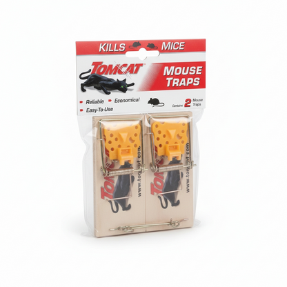 Mouse Traps (Wooden), Inexpensive, Effective Way to Catch Mice in the Home, 2-Traps