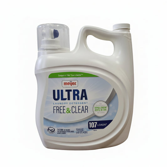 Meijer - Ultra Laundry Detergent Free & Clear - 107 Loads