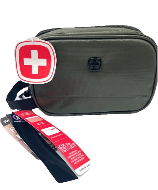 Swiss Gear Dual Compartment Dopp Kit Olive Green