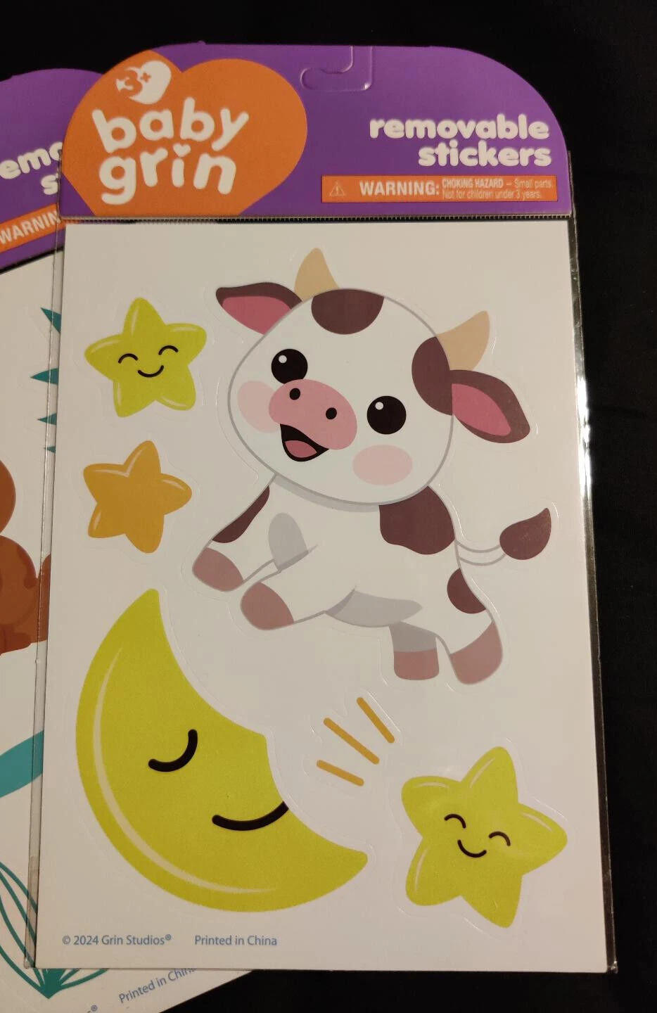 Baby Grin Removable Stickers (Design Chosen At Random)