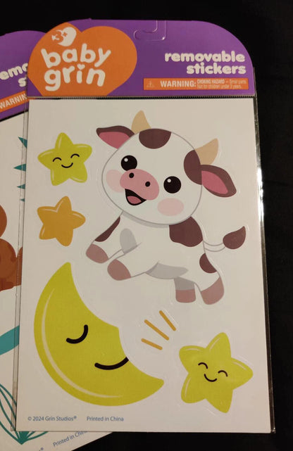 Baby Grin Removable Stickers (Design Chosen At Random)