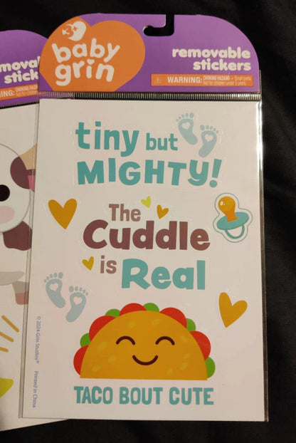 Baby Grin Removable Stickers (Design Chosen At Random)