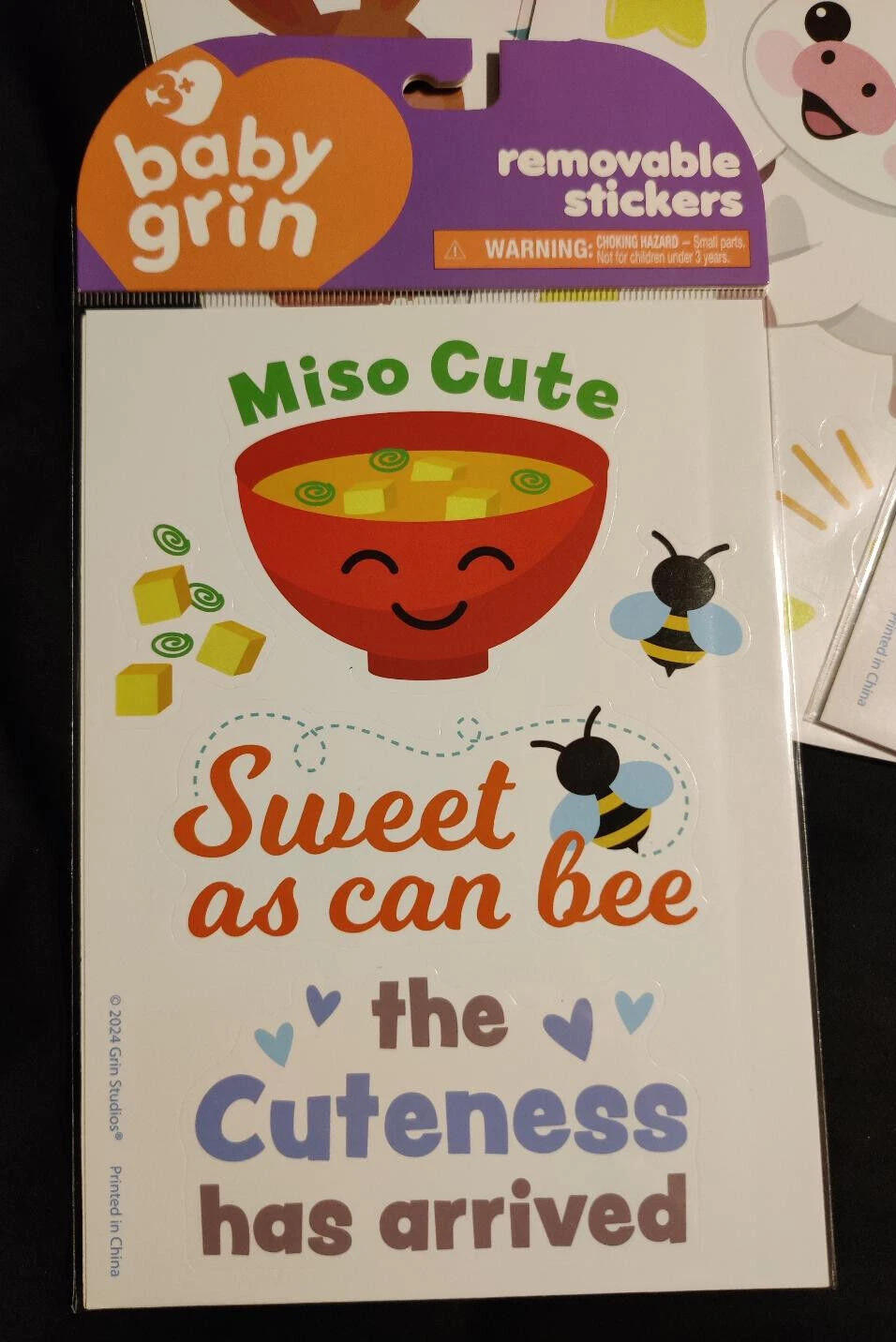 Baby Grin Removable Stickers (Design Chosen At Random)