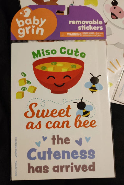 Baby Grin Removable Stickers (Design Chosen At Random)