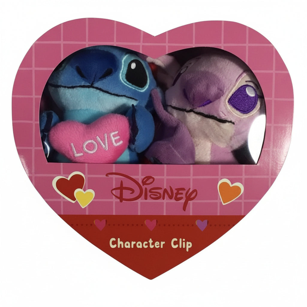 Disney Plush Character Clip in Valentine's Gift Box, Assorted Characters