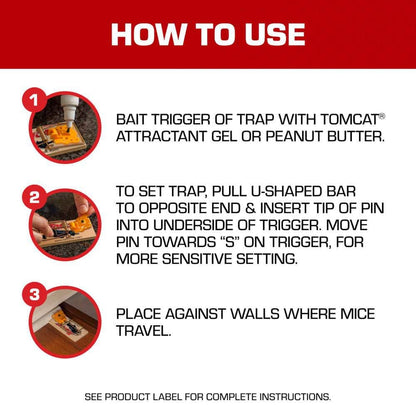 Mouse Traps (Wooden), Inexpensive, Effective Way to Catch Mice in the Home, 2-Traps