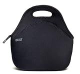 BUILT Neoprene Getaway Zippered Lunch Tote in Black